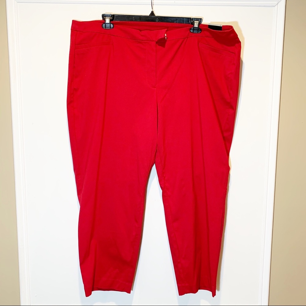 NWT Lane Bryant Women's Plus Red Ankle Pants